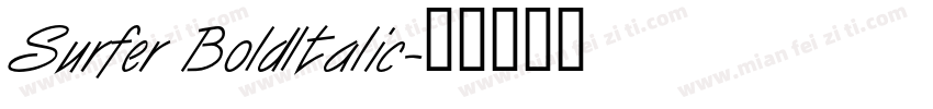 Surfer BoldItalic字体转换